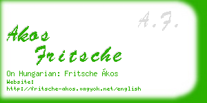 akos fritsche business card